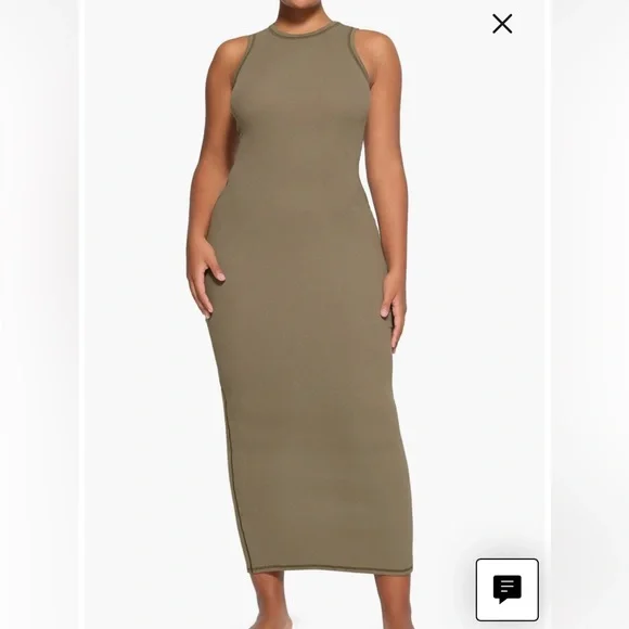 SKIMS Cotton Rib Sleeveless Long Dress - Picture 2 of 7